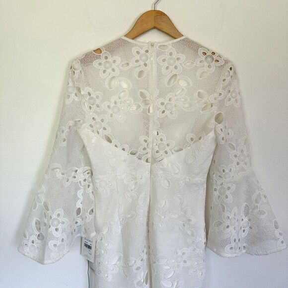 Bardot Women's Indra Ivory Crochet Lace Midi Dress - Picture 6 of 13